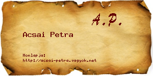 Acsai Petra névjegykártya